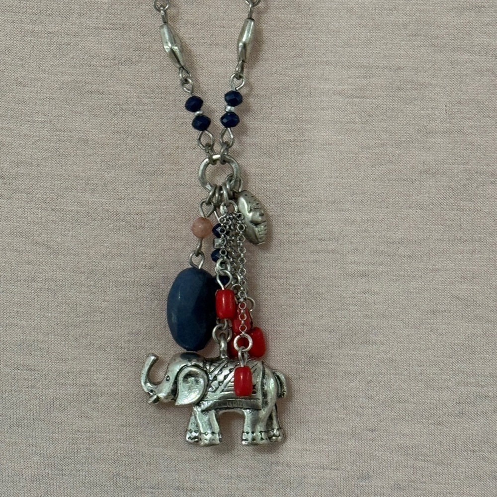J. Jill elephant charm necklace